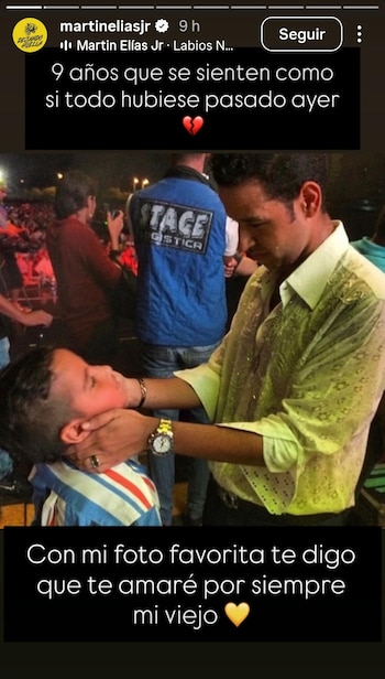 Martín Elías Jr mantiene el legado de su padre y lo recuerda con amor - crédito Martín Elías / Instagram