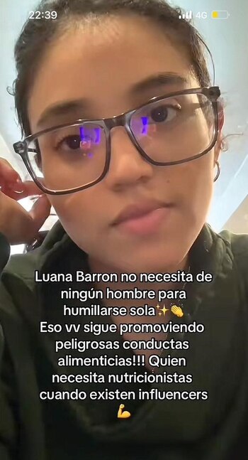 Luana Barrón fue criticada por