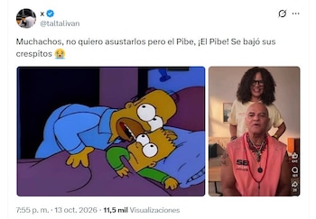 Las imágenes de Valderrama sin su tradicional cabellera inspiraron montajes, comparaciones y bromas en internet - crédito X