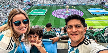 Germán Cano y su familia