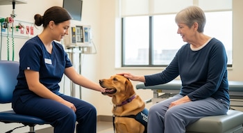 Cómo ayudan los perros a los pacientes con ACV a mejorar la rehabilitación hospitalaria