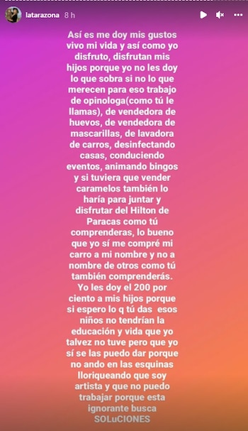 Karla Tarazona responde a Leonard