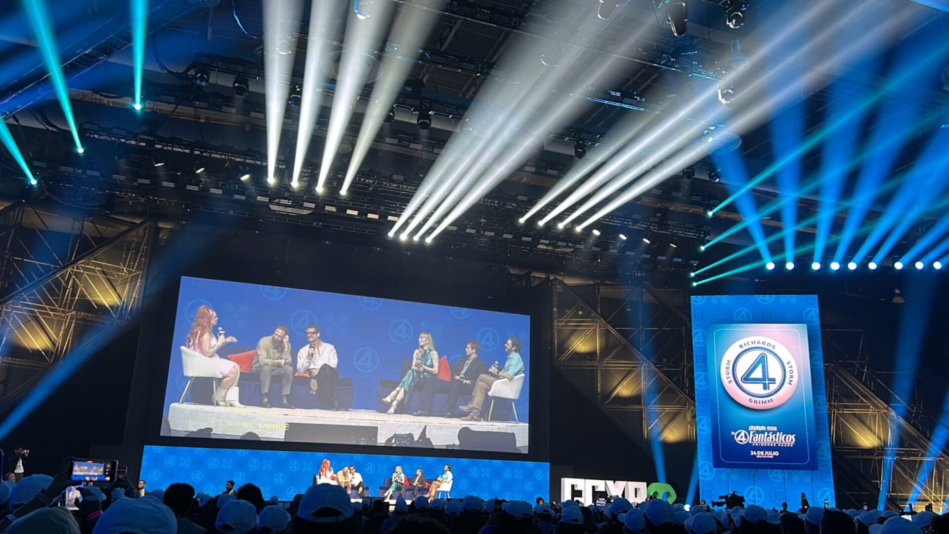 Así fue el panel de Los 4 Fantásticos en el Thunder Stage. | Foto: Mariana Campos, Infobae México.