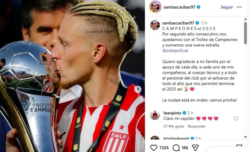 El posteo de Santiago Ascacibar mientras define su futuro