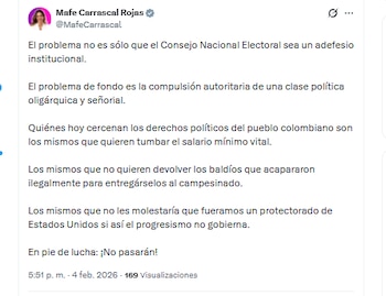 La representante María Fernanda Carrascal