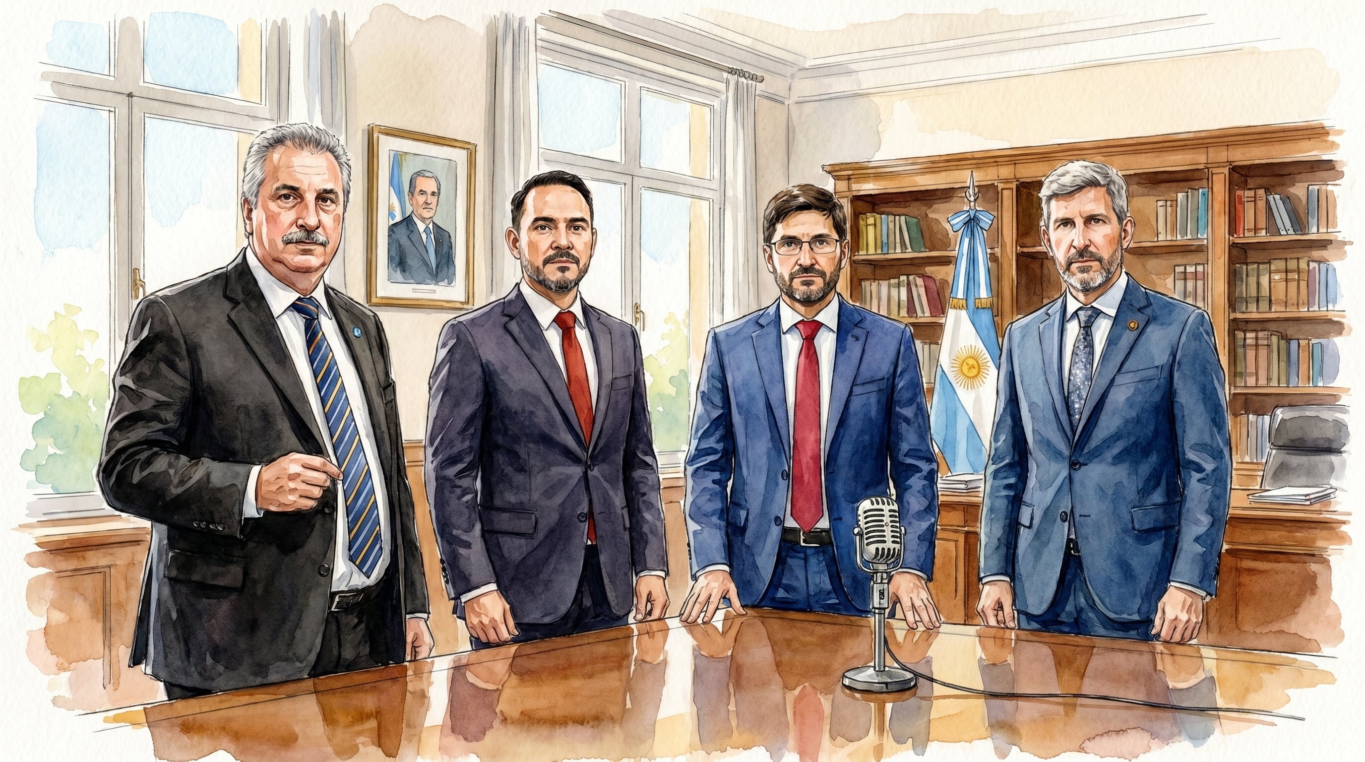 Gobernadores como Rogelio Frigerio, Maximiliano Pullaro, Juan Pablo Valdés y Hugo Passalacqua impulsan planes de refinanciación de deudas para estatales y jubilados. (Imagen Ilustrativa Infobae)