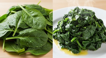 El debate sobre espinaca cruda