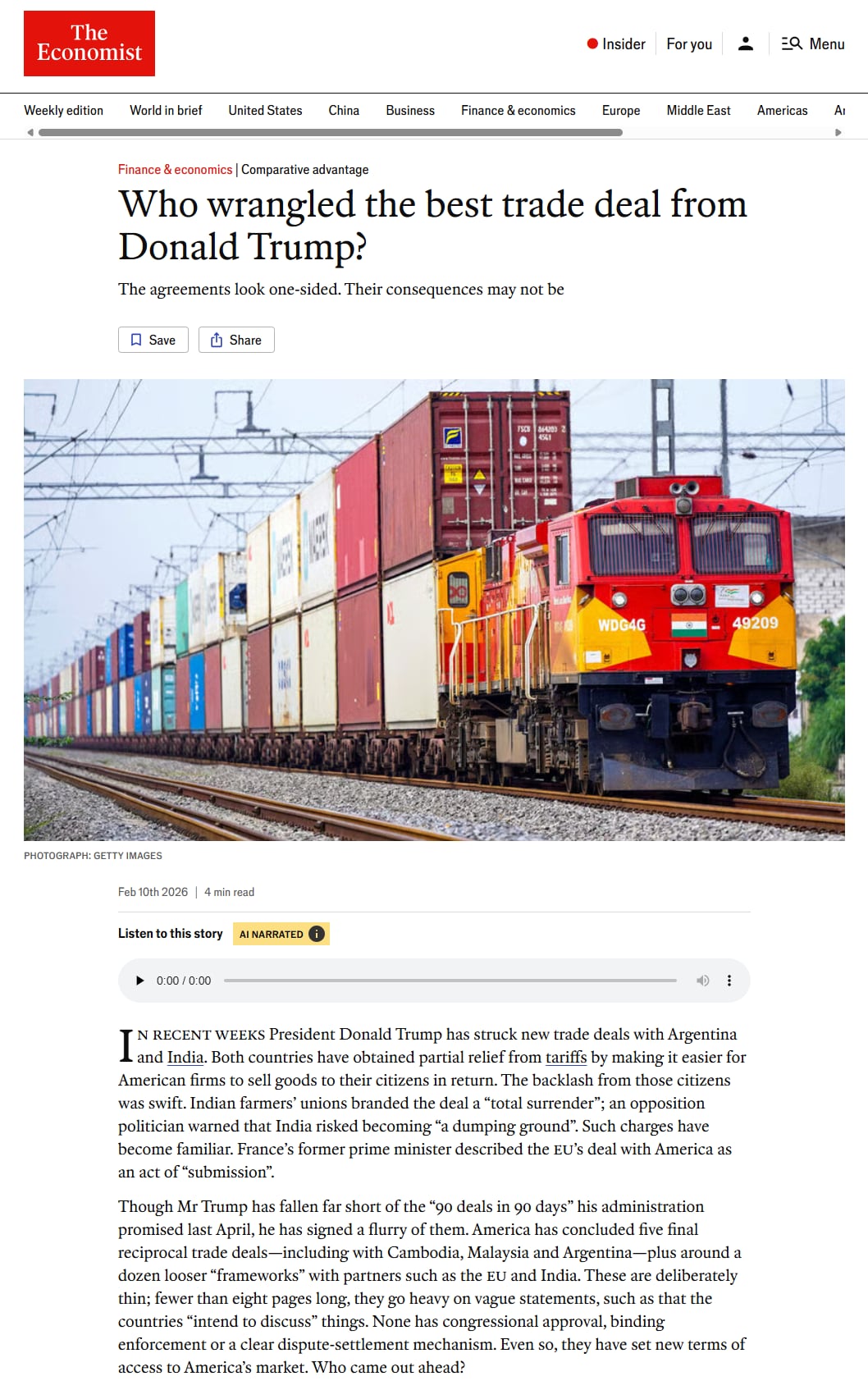 La publicación original en la web del periódico especializado