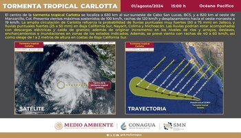 El SMN prevé que Carlotta