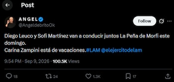 El reencuentro de Diego Leuco y Sofi Martínez en la conducción de La Peña de Morfi: el video