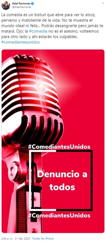 Adal Ramones apoyó a sus