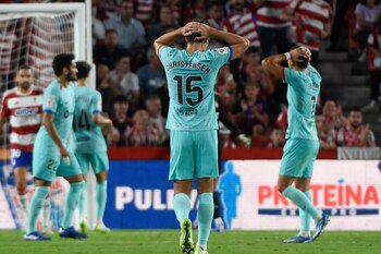 Los jugadores del FC Barcelona