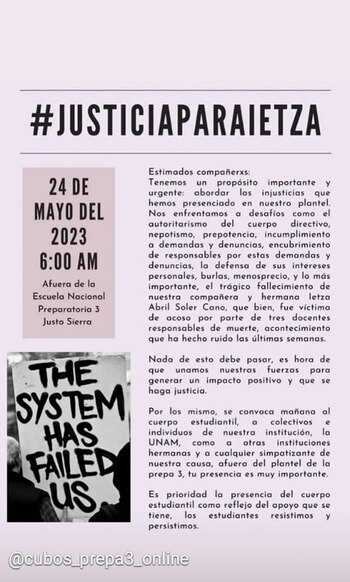 (Foto: Facebook/ Justicia para Ietza