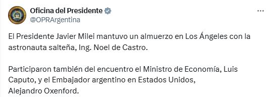 El comunicado de la Oficina del Presidente