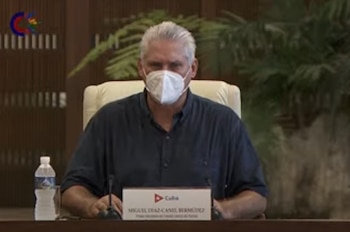 El dictador cubano, Miguel Díaz-Canel