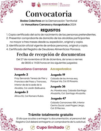 El registro se llevará a