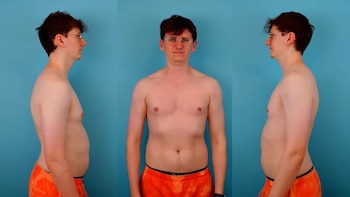 El YouTuber perdió 0,9 kg