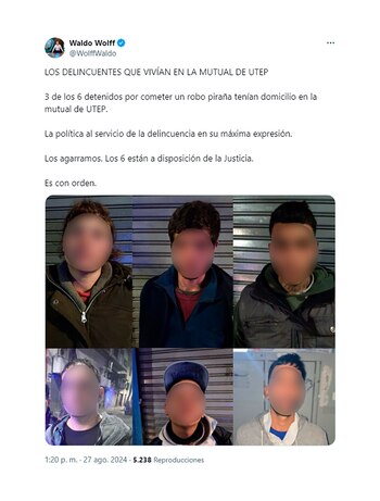 Detuvieron a seis sospechosos que robaron a un hombre en Constitución