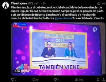Memes invaden X tras enfrentamiento entre Rosangella Barbarán y Ernesto Zunini. Captura: x.