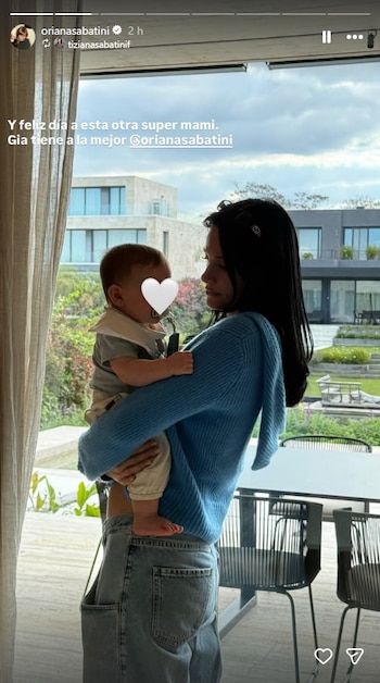 Tiziana Sabatini se sumó a las felicitaciones y destacó la faceta maternal de su hermana