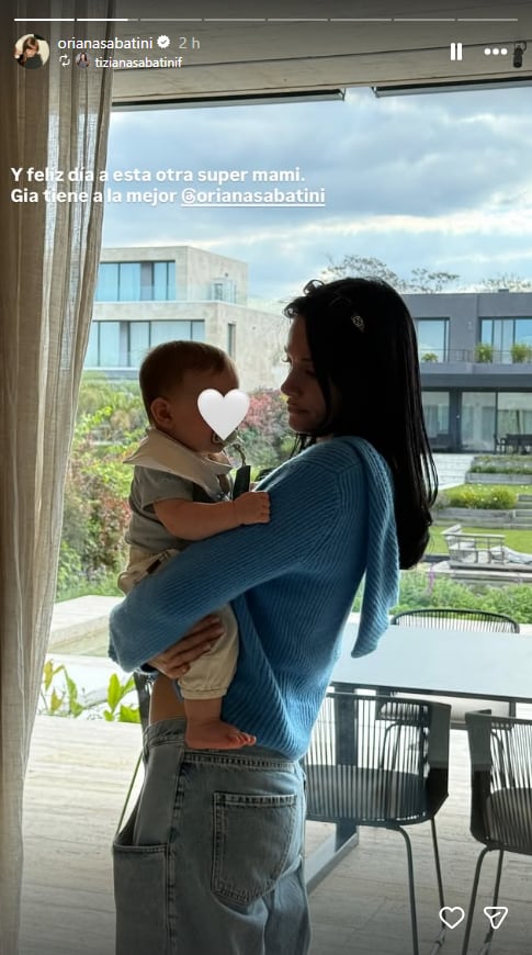 Tiziana Sabatini se sumó a las felicitaciones y destacó la faceta maternal de su hermana