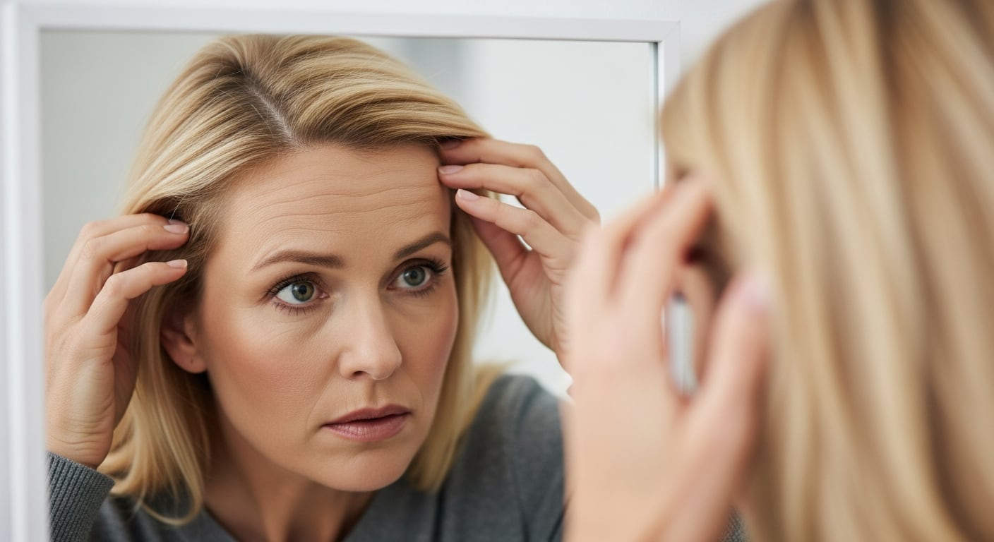 El climaterio y la menopausia favorecen la caída del cabello por el descenso de estrógenos y la permanencia de andrógenos propios de esta etapa (Imagen Ilustrativa Infobae)