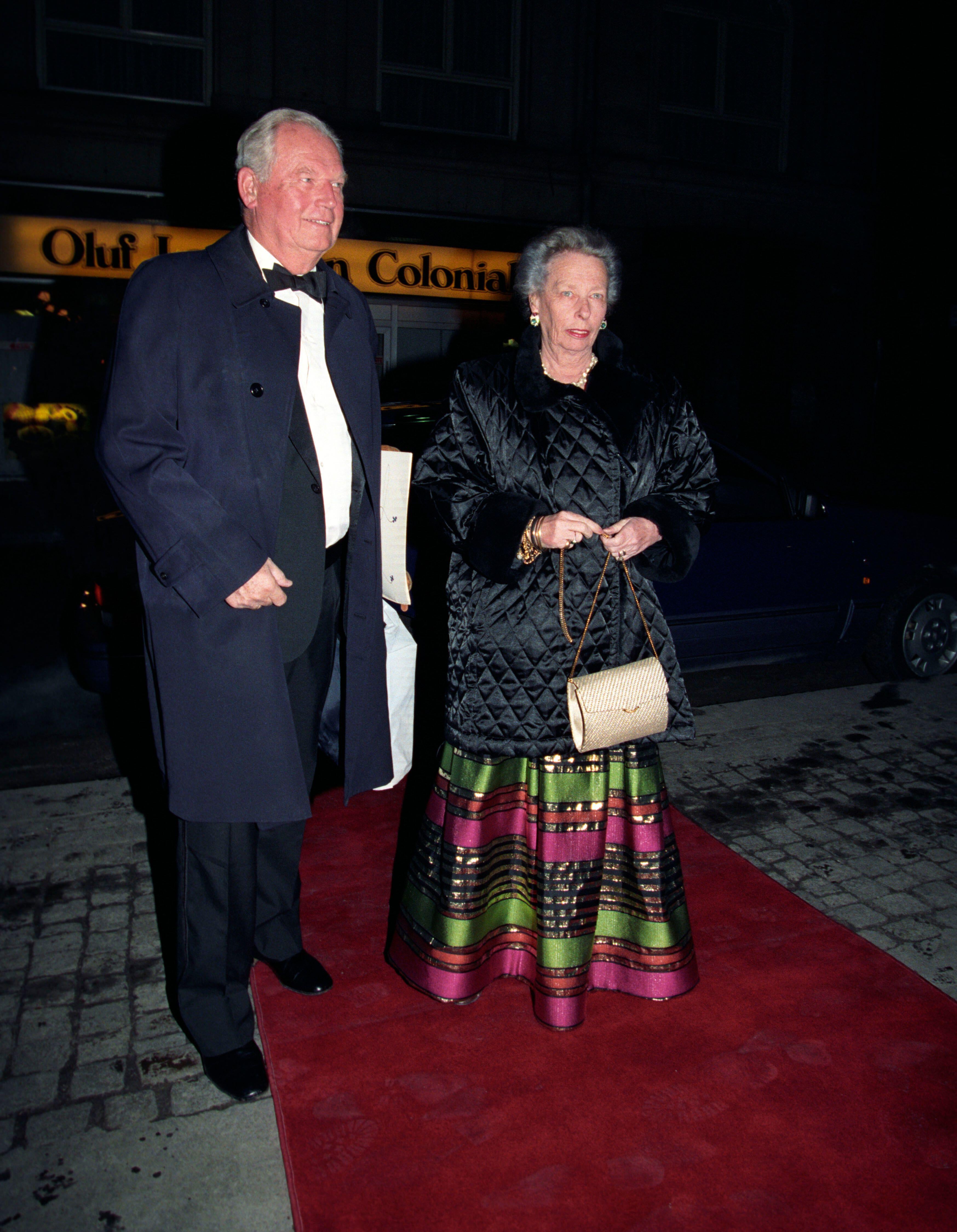 Erling Lorentzen celebraba su cumpleaños número 70 junto a la princesa Ragnhild en el Grand Hotel de Oslo, el 28 de enero de 1993 ( Foto: Bjørn Sigurdsøn / NTB)