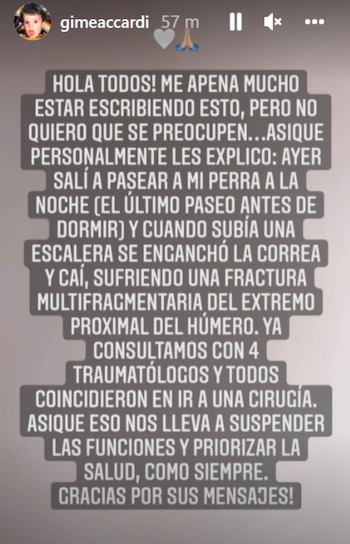 El mensaje de Gime Accardi