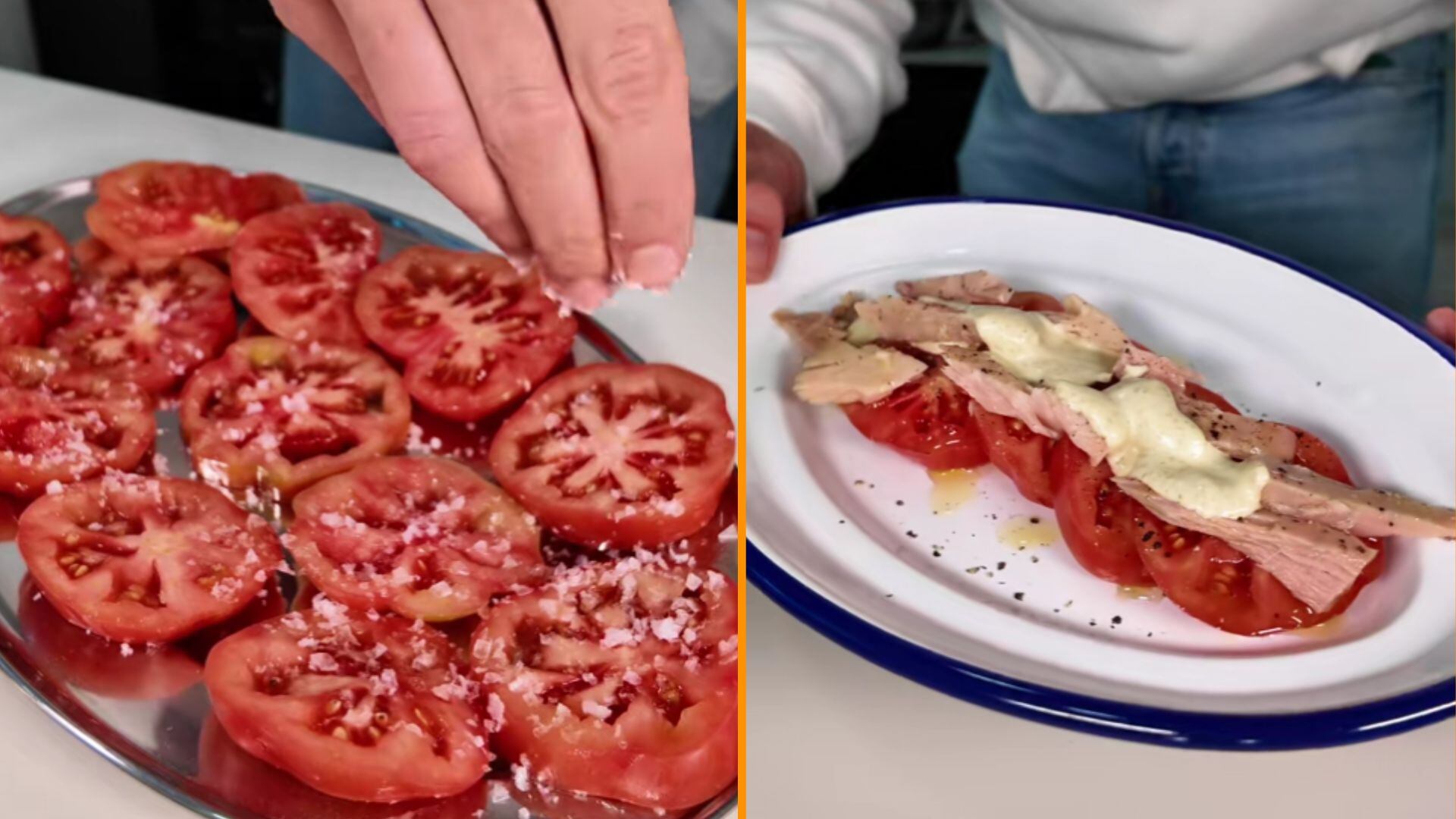 El chef privado muestra cómo prepara este sencillo plato. (@lacocinadesantiaguini)