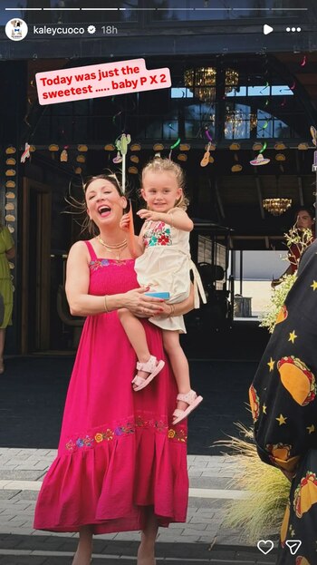 Kaley Cuoco celebró su baby shower con su familia y amigos. (Instagram)