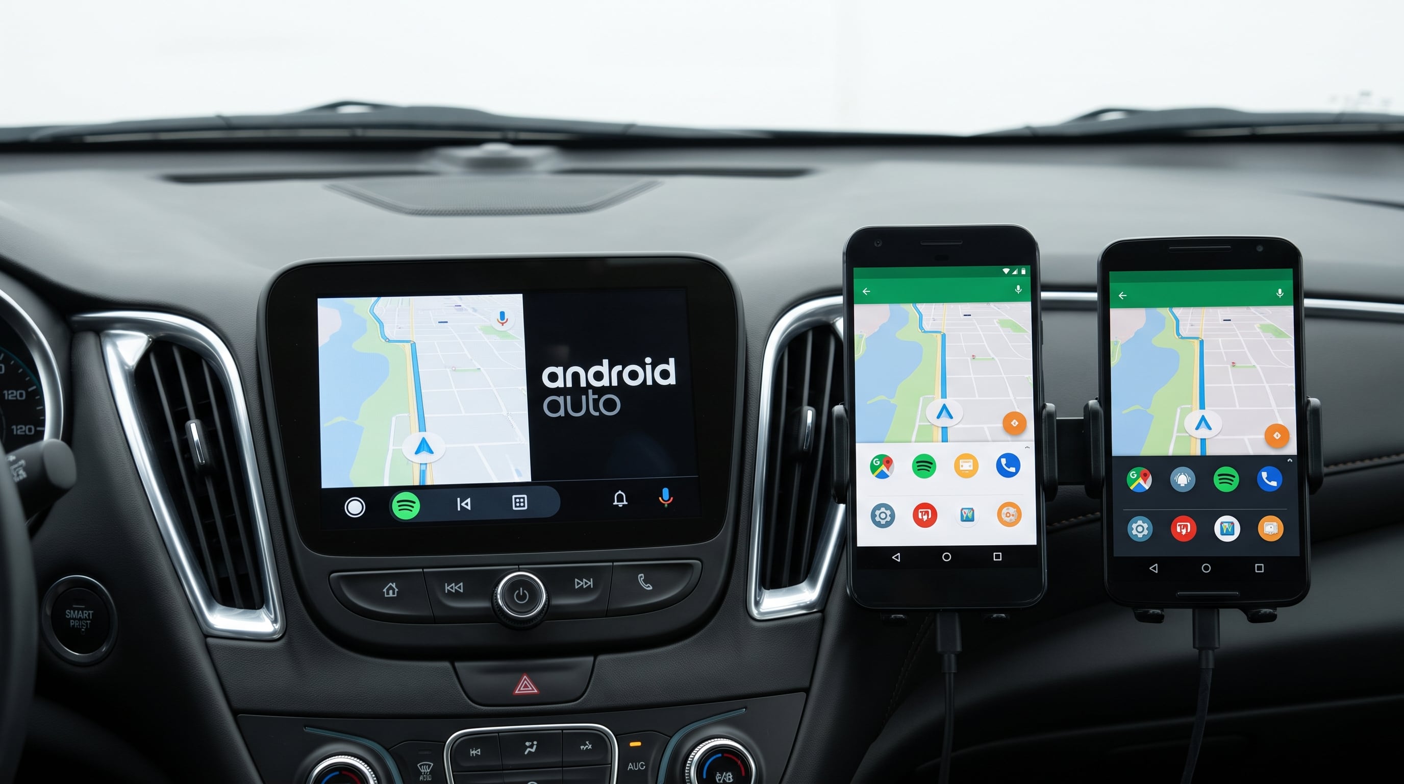 La forma más directa de cambiar entre dos celulares en Android Auto consiste en desconectar el cable USB de un teléfono y conectarlo al otro para cargar la nueva interfaz. (Imagen Ilustrativa Infobae)