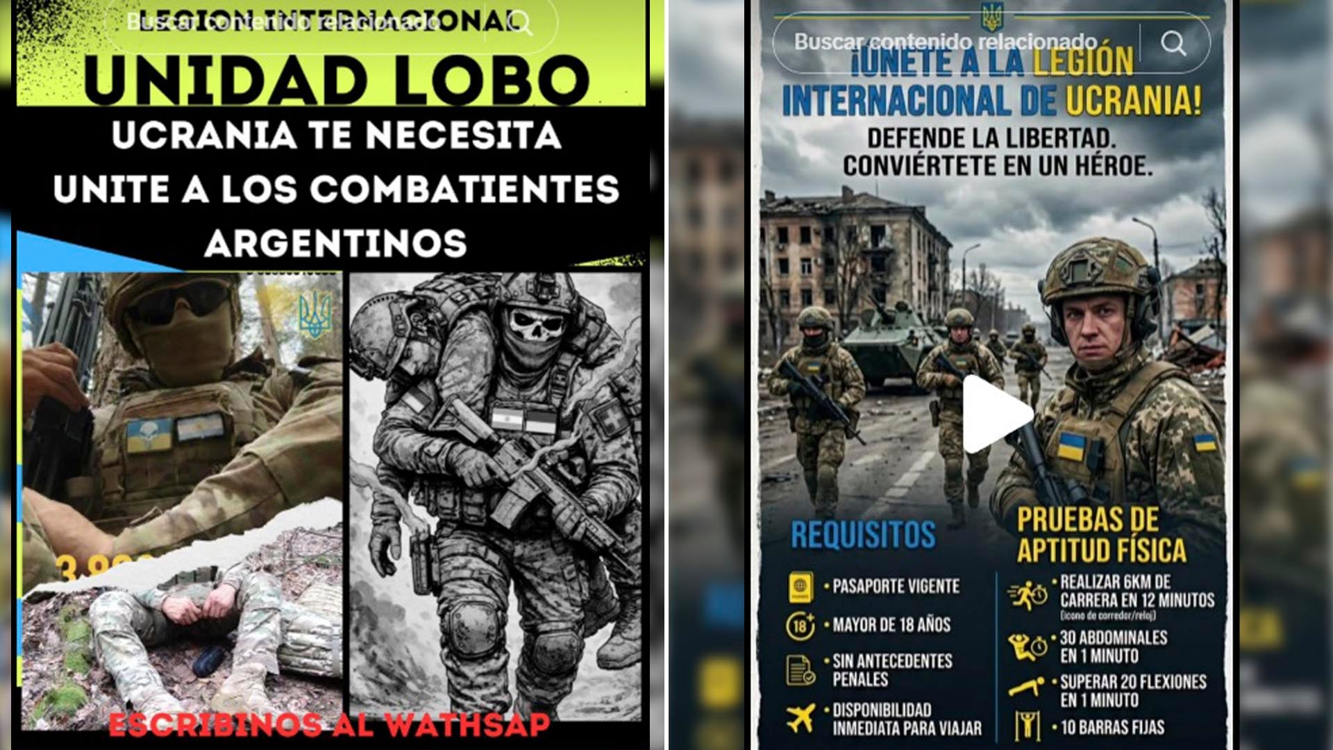 Avisos compartidos por Otero en sus redes