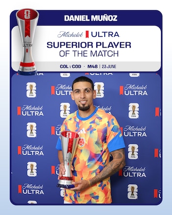 El defensor del Crystal Palace de Inglaterra fue escogido como el mejor jugador del partido entre los "Cafeteros" y los "Leopardos"-crédito @FIFAWorldCup/X