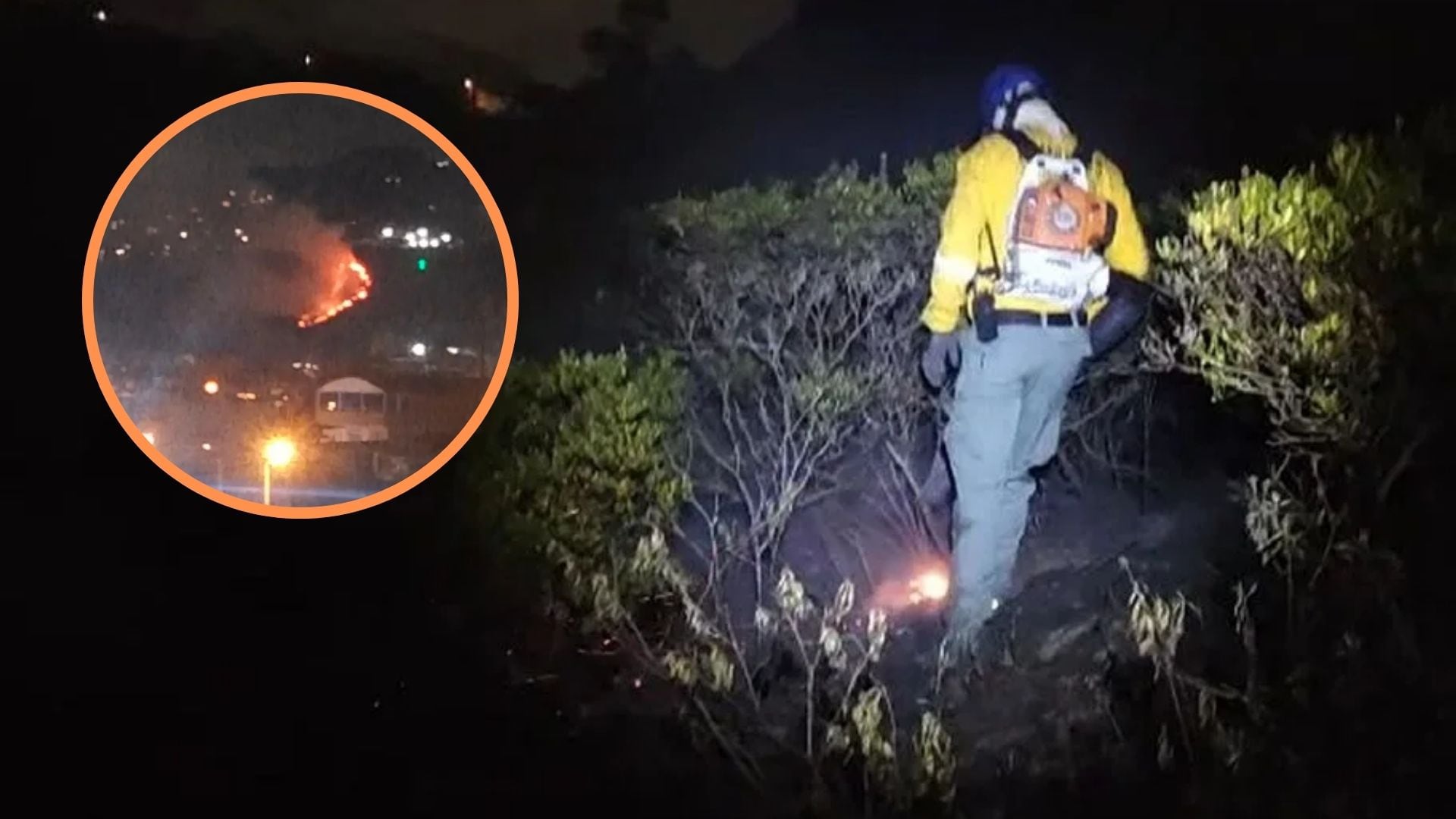 Incendio forestal en Soacha cerca de polvorería El Vaquero fue controlado: investigan si fue provocado