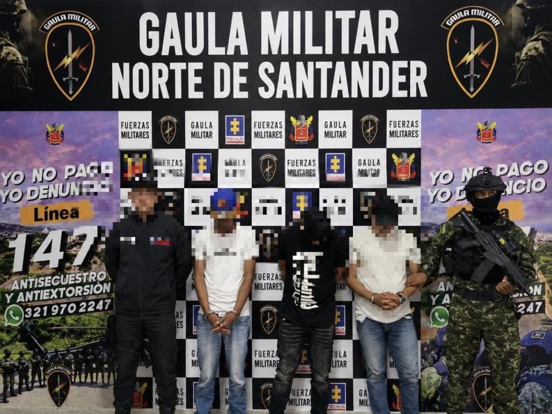 El Gaula Militar también rescató a una mujer en Norte de Santander y capturó a tres presuntos integrantes del grupo residual Estructura 33, con apoyo del CTI de la Fiscalía - crédito Gaula Militar