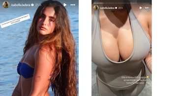 Isabella Ladera comparó el antes y después de su busto tras el embarazo en una publicación de Instagram - crédito @isabella.ladera/ Instagram