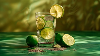 Suero de limón con chía