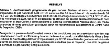 La decisión se adopta debido al mantenimiento de la planta de regasificación de Cartagena - crédito Ministerio de Minas y Energía