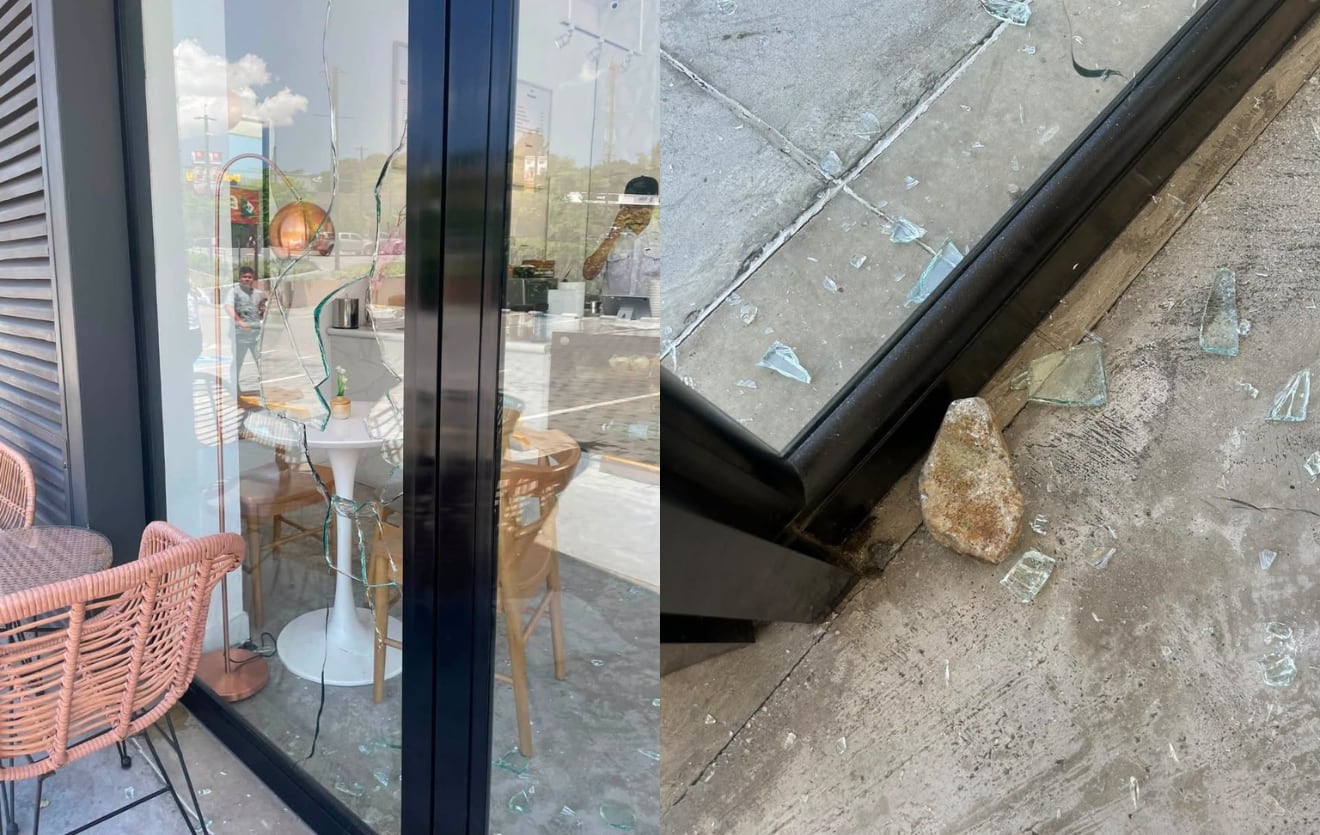 Los manifestantes vandalizaron comercios dentro de un Centro Comercial en Escuintla, Guatemala. (Redes Sociales)