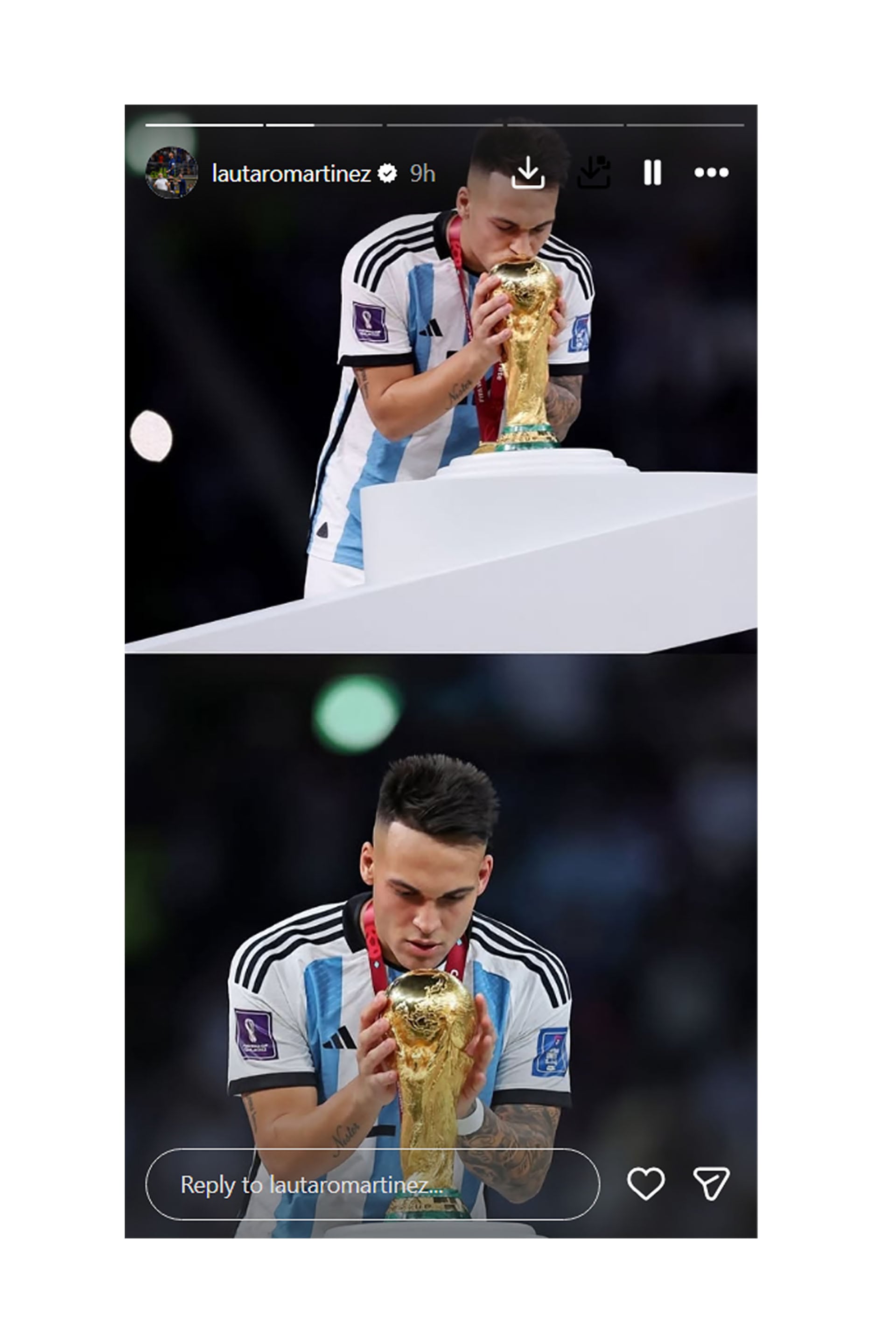 Lautaro Martínez recordó el tercer aniversario de Qatar 2022