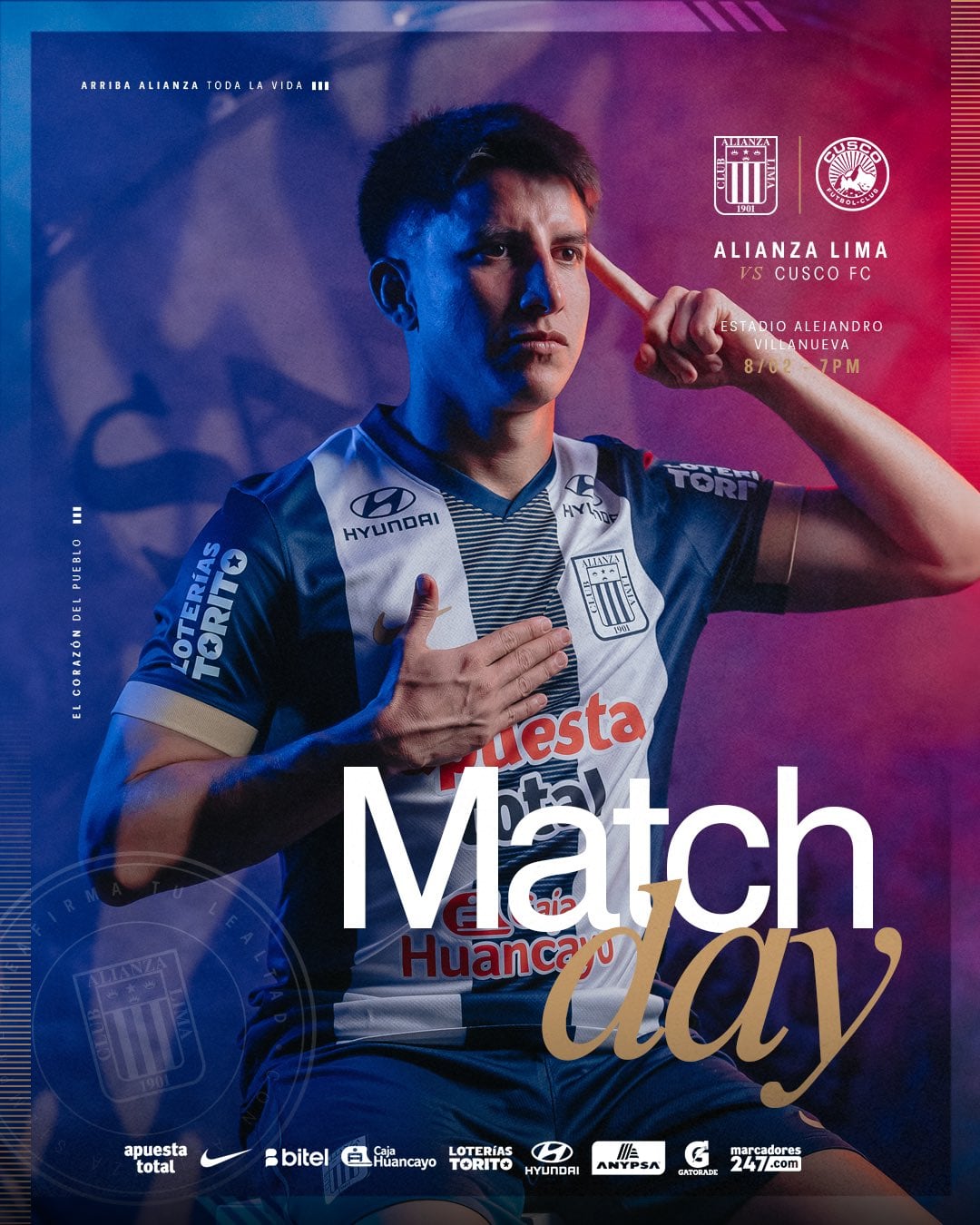 Alianza Lima recibirá a Cusco FC por la fecha 1 del Torneo Apertura 2025.