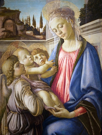 Virgen con el Niño y dos ángeles