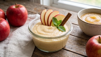 Receta de mousse de manzana sin azúcar, rápida y fácil