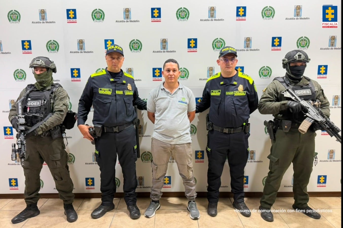 La Fiscalía atribuye a Jaiver Arley Serna Areiza la instalación y detonación de un cilindro bomba en la vía entre San Andrés de Cuerquia y Toledo - crédito Fiscalía General de la Nación