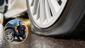 Rueda pinchada (Freepik)