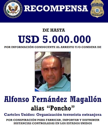 Ficha de recompensa de EEUU por "La Quiringua". Crédito: DOS