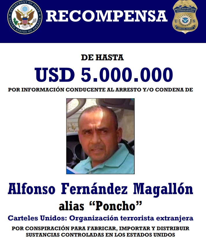 Ficha de recompensa de EEUU por