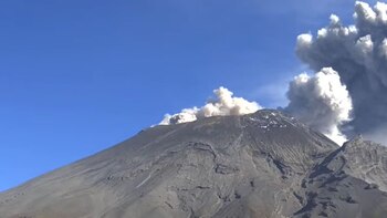 El volcán Popocatépetl volvió a