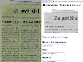 A la izquierda, la noticia