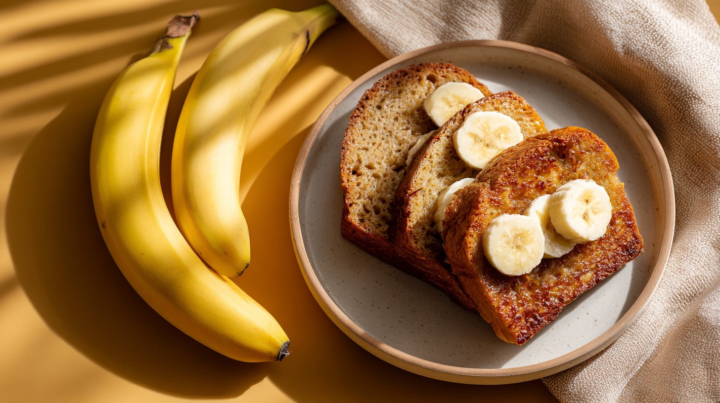 Pan francés elaborado con rebanadas de panqué de plátano. - (Imagen Ilustrativa Infobae)